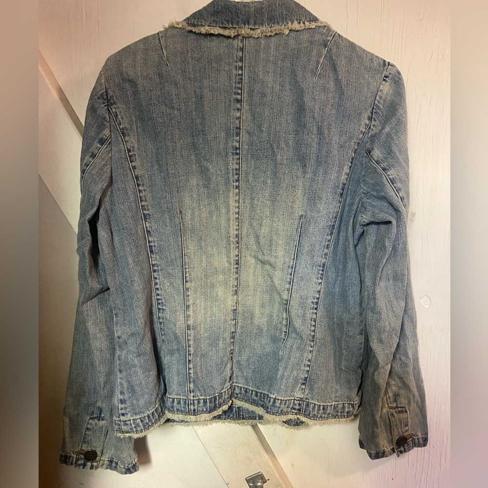 Sigrid Olsen Denim Distressed Buttoned Cotton Jea… - image 6